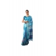 Generic Women's Faux_Silk Printed Saree With Unstitched Blouse 5.5Mtr (Sky_Blue)