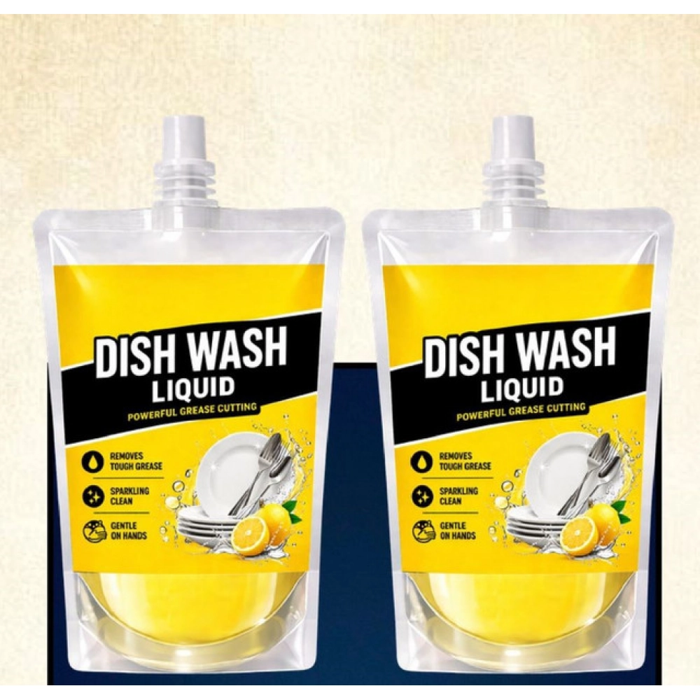 Generic Pack of 2 Kitchen Cleaning Dishwash Liquid Pouches 100 ML