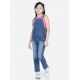 Generic Girl's Denim Washed Buttoned Dungaree (Blue) Generic Girl's Denim Washed Buttoned Dungaree (Blue)