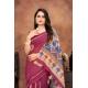 Generic Women's Linen Printed Saree With Unstitched Blouse 5.5Mtr (Purple) Generic Women's Linen Printed Saree With Unstitched Blouse 5.5Mtr (Purple)