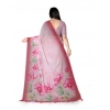 Generic Women's Georgette Floral Printed Saree With Unstitched Blouse 5.5Mtr (Rose Pink)