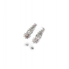 Generic Women's Brass Silver Plated Necklace set (Pink)