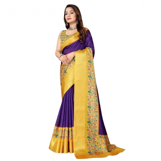 Generic Women's Cotton Silk Printed Saree With Unstitched Blouse 5.5Mtr (Multicolor) Generic Women's Cotton Silk Printed Saree With Unstitched Blouse 5.5Mtr (Multicolor)