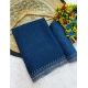 Generic Women's Georgette Stone Work Saree With Unstitched Blouse 5.5Mtr (Light Green)