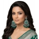 Generic Women's Zinc Alloy Gold Plated Chandbali Earrings (Multicolor) Generic Women's Zinc Alloy Gold Plated Chandbali Earrings (Multicolor)