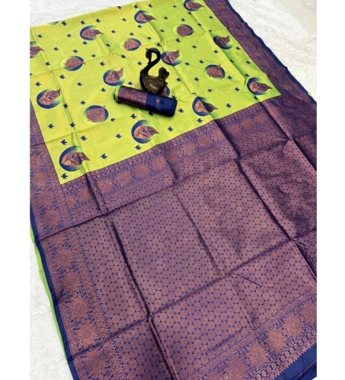 Generic Women's Banarasi Silk Jacquard Work Saree With Unstitched Blouse 5.5Mtr (Lavender) Generic Women's Banarasi Silk Jacquard Work Saree With Unstitched Blouse 5.5Mtr (Lavender)