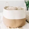 Generic Cotton Pack Of_1 12x14 Inch Laundry Storage Basket For Clothes (Beige-White) Generic Cotton Pack Of_1 12x14 Inch Laundry Storage Basket For Clothes (Beige-White)