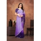 Generic Women's Chiffon Embroidred Saree With Unstitched Blouse 5.5Mtr (Purple) Generic Women's Chiffon Embroidred Saree With Unstitched Blouse 5.5Mtr (Purple)