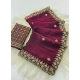 Generic Women's Satin Embellished Saree With Unstitched Blouse 5.5Mtr (Wine-Toned) Generic Women's Satin Embellished Saree With Unstitched Blouse 5.5Mtr (Wine-Toned)