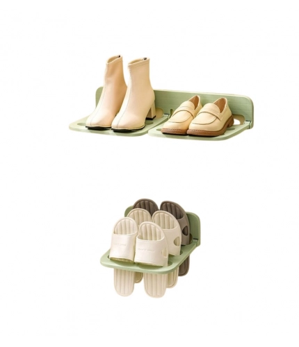 Generic Plastic Solid Wall Hanging Shoe Rack (Multicolor)