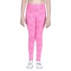 Generic Girl's Cotton Lycra Printed Elasticated Leggings (Pink)