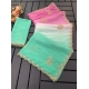 Generic Women's Digital Printed  Geogette Saree With Unstitched Blouse (Light Green, 5-6 Mtrs)