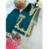 Generic Women's Silk Embroidered 3/4th Sleeve Round Kurti With Palazzo Pant and Dupatta Set (Teal) Generic Women's Silk Embroidered 3/4th Sleeve Round Kurti With Palazzo Pant and Dupatta Set (Teal)