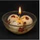 Generic Soya Wax, Glass Rasgulla-Style Glass Bowl Candle