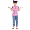Generic Girl's Cotton Hosiery Printed Night Suit Set (Pink-Blue) Generic Girl's Cotton Hosiery Printed Night Suit Set (Pink-Blue)