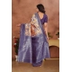 Generic Women's Banarasi Silk Jaquard Woven Saree With Unstitched Blouse 5.5Mtr (Orange)