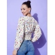 Generic Women's Polyester Floral Long Sleeves Top (Multicolor) Generic Women's Polyester Floral Long Sleeves Top (Multicolor)