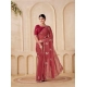 Generic Women's Digital Printed  Georgette Saree With Unstitched Blouse (Red, 5-6 Mtrs)