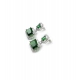 Generic Women's Brass Silver Plated Drop Earrings (Green) Generic Women's Brass Silver Plated Drop Earrings (Green)