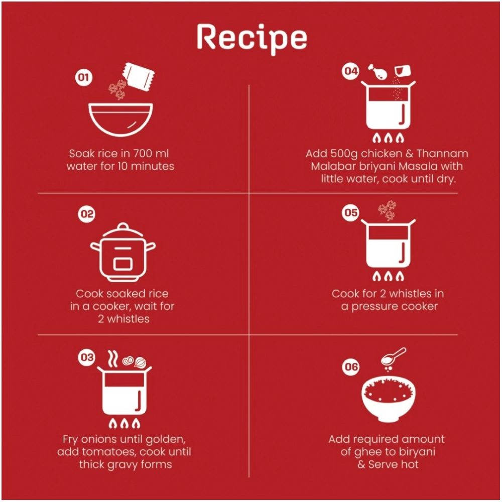 Generic Thannam Malabar Biryani Masala Powder With Rice (450GM)