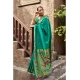 Generic Women's Silk Blend Woven Saree With Unstitched Blouse 5.5 Mtr (Green)