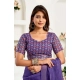 Generic Women's Faux Linen Geometric Print Ready to wear Saree With Unstitched Blouse 5.5Mtr (Purple) Generic Women's Faux Linen Geometric Print Ready to wear Saree With Unstitched Blouse 5.5Mtr (Purple)
