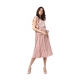 Generic Women's Polyester Pleated Flutter Dress (Champagne Gold) Generic Women's Polyester Pleated Flutter Dress (Champagne Gold)