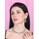 Generic Women's Brass Silver Plated Necklace set (Green) Generic Women's Brass Silver Plated Necklace set (Green)