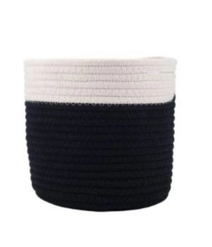 Generic Cotton Flower Pot With Out Lid (White-Black) Generic Cotton Flower Pot With Out Lid (White-Black)