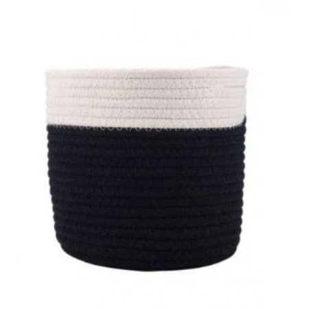 Generic Cotton Flower Pot With Out Lid (White-Black) Generic Cotton Flower Pot With Out Lid (White-Black)