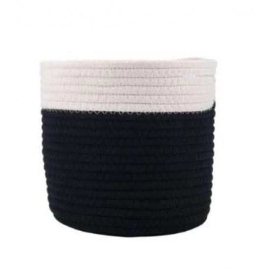 Generic Cotton Flower Pot With Out Lid (White-Black) Generic Cotton Flower Pot With Out Lid (White-Black)