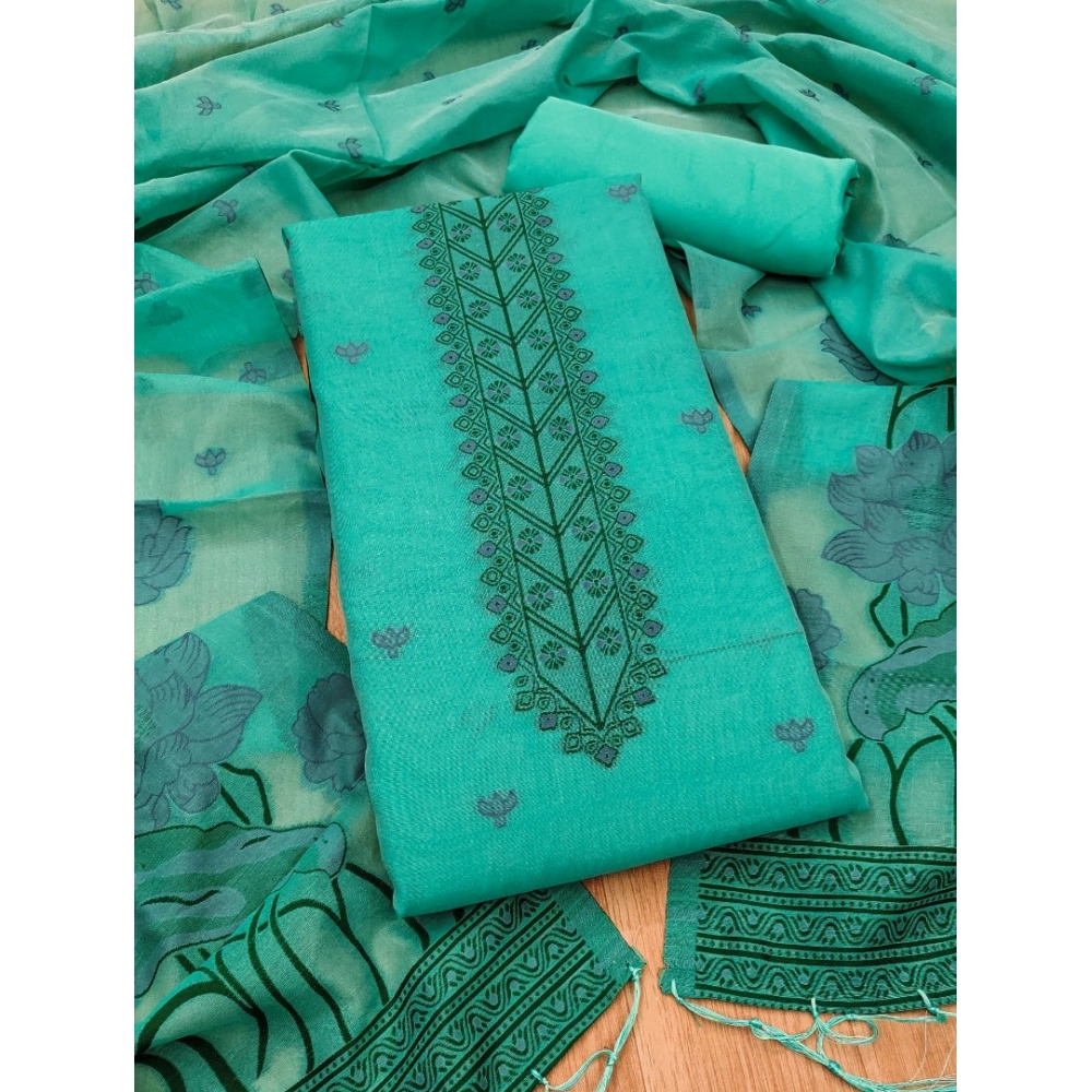 Generic Women's Banarasi Silk Printed Unstitched Salwar Suit Material With Dupatta (sea Green, 3Mtrs) Generic Women's Banarasi Silk Printed Unstitched Salwar Suit Material With Dupatta (sea Green, 3Mtrs)