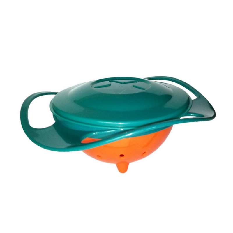 Generic Pack Of 2_Gyro Bowl – Spill-Proof Rotating Fun Bowl for Kids (Color: Assorted )