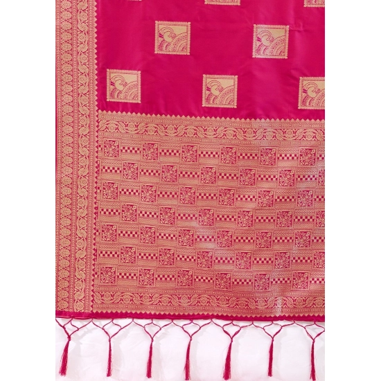 Generic Women's Silk Blend Printed Saree With Unstitched Blouse 5.5Mtr (Magenta) Generic Women's Silk Blend Printed Saree With Unstitched Blouse 5.5Mtr (Magenta)