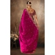 Generic Women's Silk Embroidered Saree With Unstitched Blouse 5.5Mtr (Pink)
