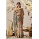 Generic Women's Faux_Linen Printed Saree With Unstitched Blouse 5.5Mtr (Beige)