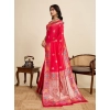 Generic Women's Faux_Banarasi_Silk Woven Saree With Unstitched Blouse 5.5Mtr (Red)
