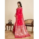 Generic Women's Faux_Banarasi_Silk Woven Saree With Unstitched Blouse 5.5Mtr (Red) Generic Women's Faux_Banarasi_Silk Woven Saree With Unstitched Blouse 5.5Mtr (Red)