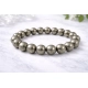 Generic Natural Crystal 8mm Pyrite Bracelet  (Grey)