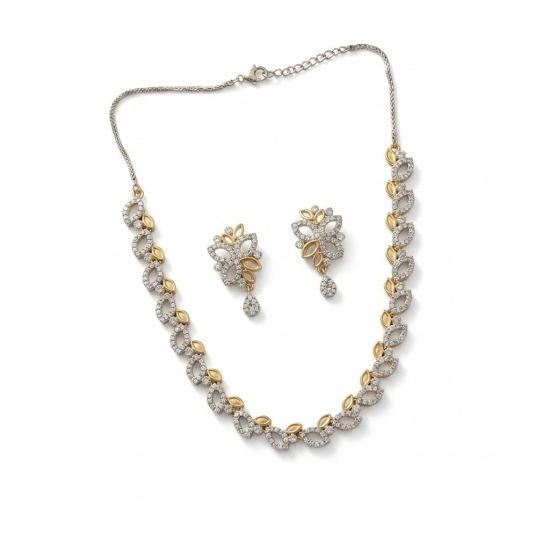 Generic Women's Brass Silver Plated Necklace set (Silver) Generic Women's Brass Silver Plated Necklace set (Silver)