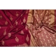 Generic Women's Soft Litchi Silk Jacquard Work Saree With Unstitched Blouse 5.5Mtr (Maroon)