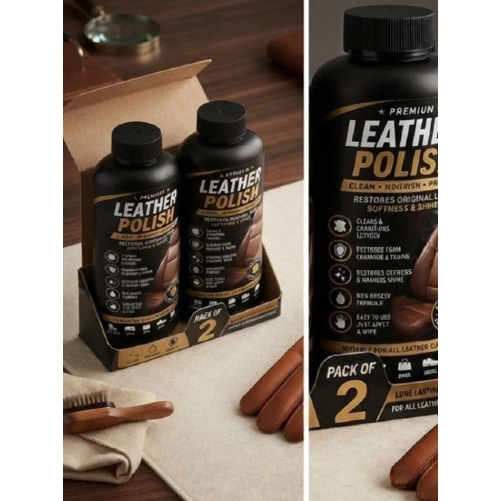 Generic Pack of 2 Leather Polish Liquid Bottles 100 ML - Image 4