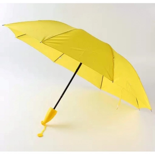 Generic Banana Umbrella – Compact Foldable Umbrella with Banana-Shaped Case (Color: Assorted )
