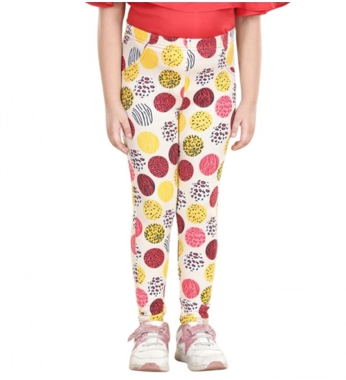 Generic Girl's Cotton Lycra Floral Elasticated Jeggings (Multicolor) Generic Girl's Cotton Lycra Floral Elasticated Jeggings (Multicolor)