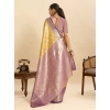 Generic Women's Faux_Banarasi_Silk Woven Saree With Unstitched Blouse 5.5Mtr (Yellow)