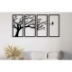 Generic Wooden 3D 4 Pieces Tree Wall Art Panel Frame