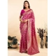 Generic Women's Jacquard Printed Saree With Unstitched Blouse 5.5Mtr (Pink) Generic Women's Jacquard Printed Saree With Unstitched Blouse 5.5Mtr (Pink)