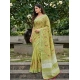 Generic Women's Linen Floral Embroidered Saree With Unstitched Blouse 5.5Mtr (Light Green) Generic Women's Linen Floral Embroidered Saree With Unstitched Blouse 5.5Mtr (Light Green)