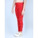 Generic Girl's Cotton Lycra Printed Elasticated Leggings (Red) Generic Girl's Cotton Lycra Printed Elasticated Leggings (Red)