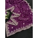 Generic Women's Georgette Embellished Saree With Unstitched Blouse 5.5Mtr (Purple) Generic Women's Georgette Embellished Saree With Unstitched Blouse 5.5Mtr (Purple)
